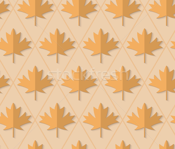 Retro fold light brown maple leaves Stock photo © Zebra-Finch