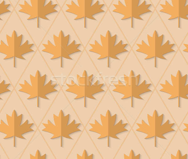 Retro fold light brown maple leaves Stock photo © Zebra-Finch