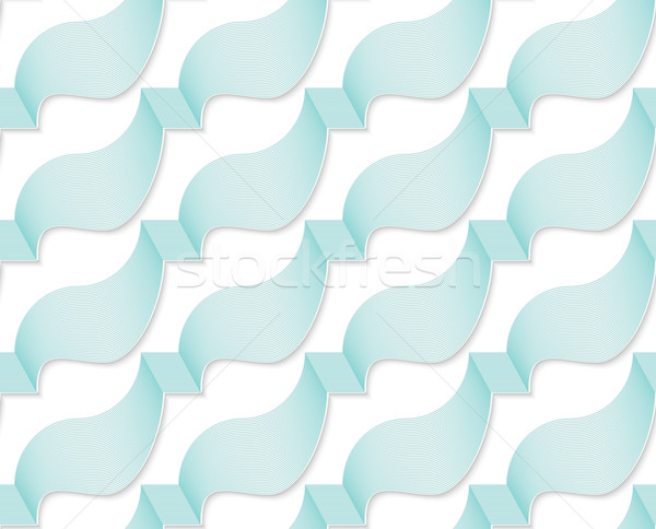3D 青 対角線 縞模様の 波状の ストックフォト © Zebra-Finch