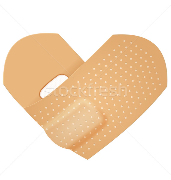 First aid band folded heart Stock photo © Zebra-Finch