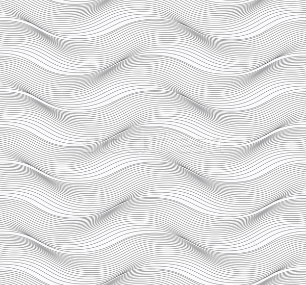 Repeating ornament of many horizontal wavy lines with ripples Stock photo © Zebra-Finch