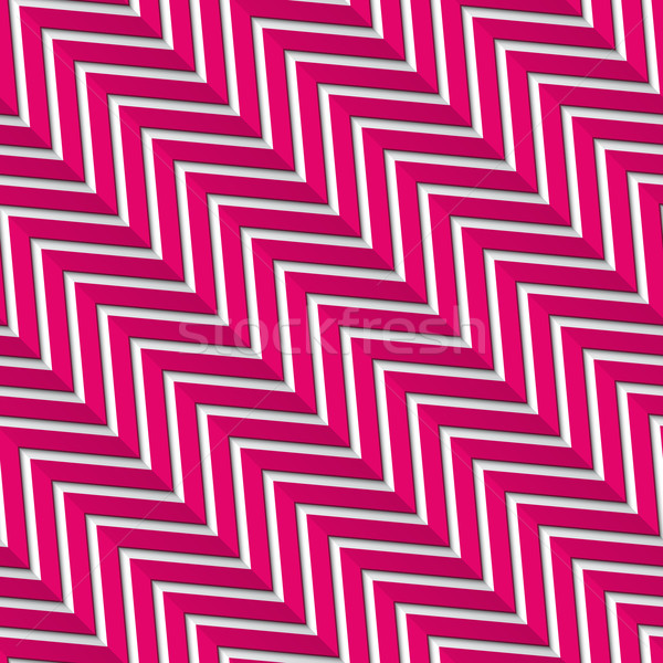 Seamless zigzag wide magenta with long shadow and fold Stock photo © Zebra-Finch