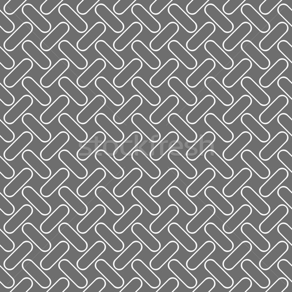 Monochrome pattern with gray ovals with rounders corners in diag Stock photo © Zebra-Finch
