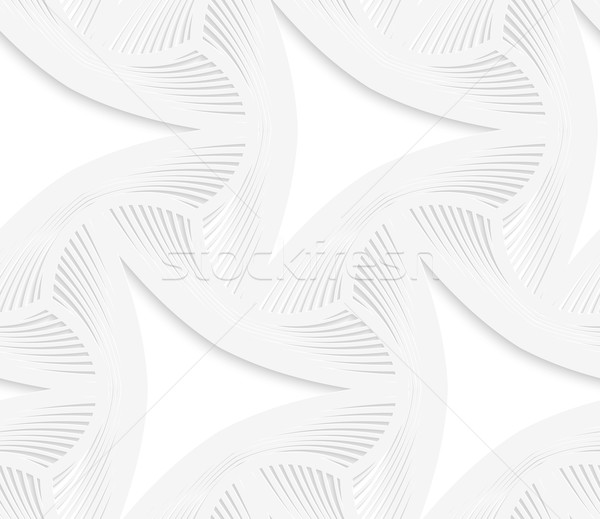 3D white puckered perforated triangles with striped offset Stock photo © Zebra-Finch