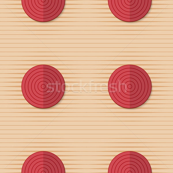 Retro fold red circles on stripes Stock photo © Zebra-Finch