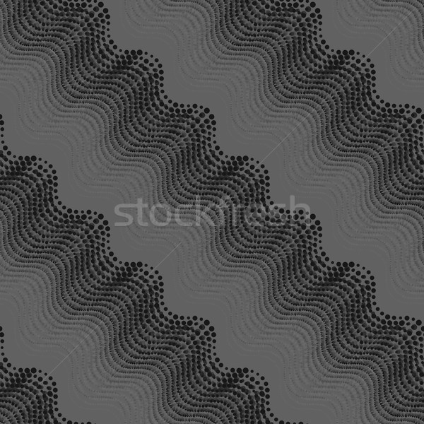 Stockfoto: Herhalen · ornament · stippel · golvend · textuur · monochroom