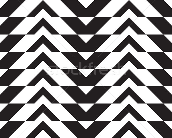 Black and white alternating thick chevron with horizontal cut Stock photo © Zebra-Finch