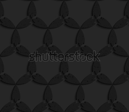 Black textured plastic abstract leaves forming triangles Stock photo © Zebra-Finch