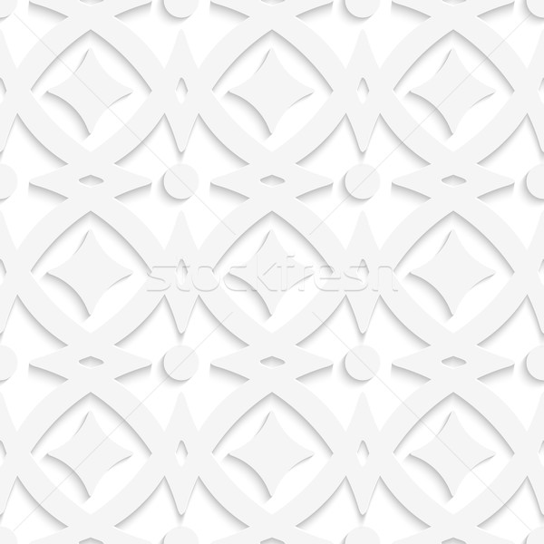 White rhombuses and white ornament Stock photo © Zebra-Finch