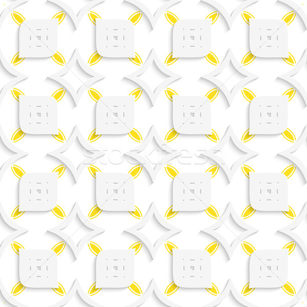 Foto stock: Branco · amarelo · geométrico · folhas · mar · abstrato