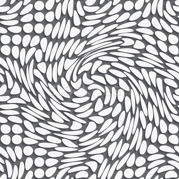 3d swirled dots on gray pattern Stock photo © Zebra-Finch