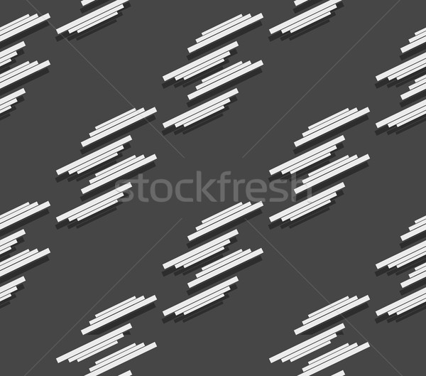 Monochrome pattern with diagonal white offset stripes Stock photo © Zebra-Finch