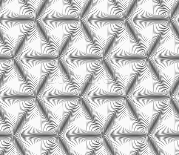 Monochrome halftone striped tetrapods Stock photo © Zebra-Finch