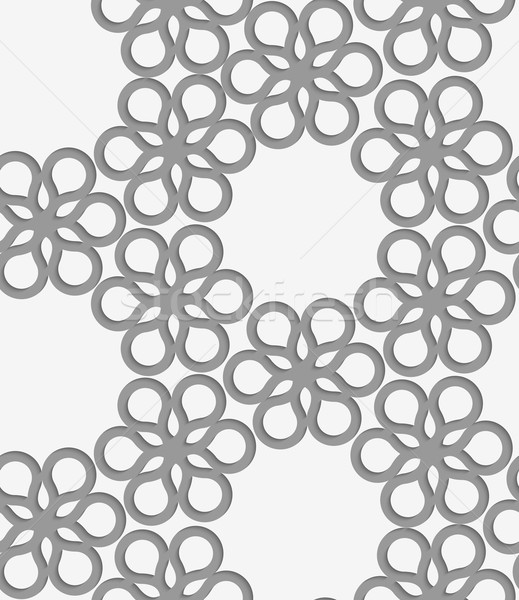Perforated paper with floral reticulated tile Stock photo © Zebra-Finch