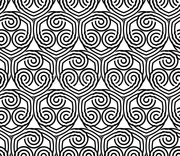 Black and white overlapping hearts Stock photo © Zebra-Finch