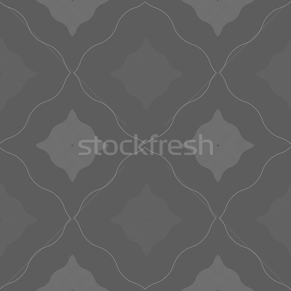 Monochrome pattern with black and gray wavy guilloche squares Stock photo © Zebra-Finch