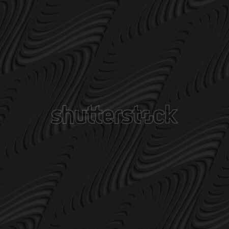 Czarny 3D przekątna fale bezszwowy ciemne Zdjęcia stock © Zebra-Finch