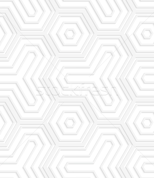 3D white striped hexagons and hexagonal triangles Stock photo © Zebra-Finch