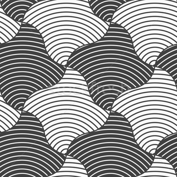 Alternating black and white wavy squares Stock photo © Zebra-Finch