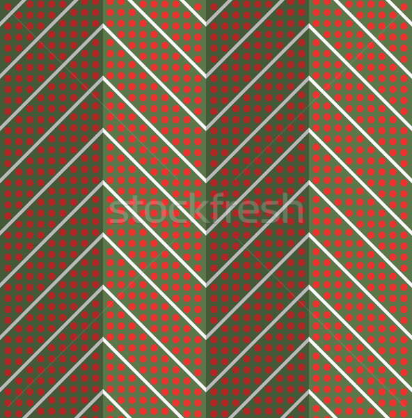 Retro fold red dotted chevron Stock photo © Zebra-Finch