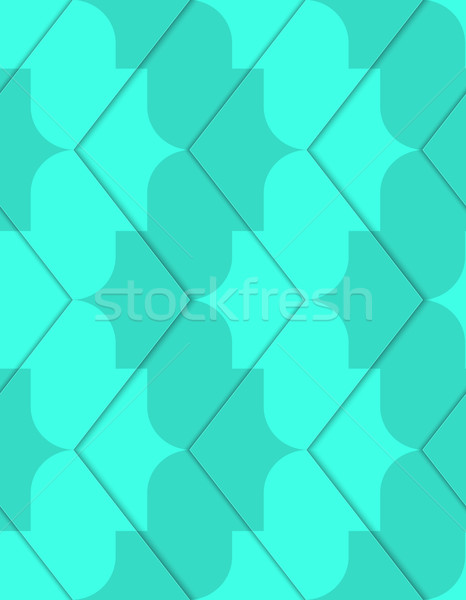 Retro 3D verde ziguezague padrão Foto stock © Zebra-Finch