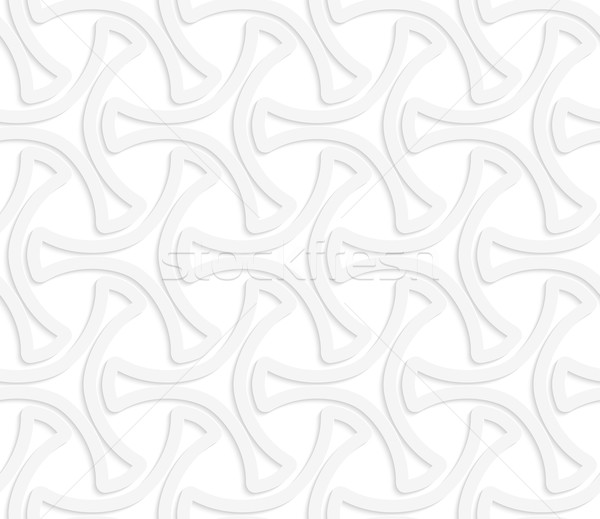 3D biały szczupły bezszwowy geometryczny wzór realistyczny Zdjęcia stock © Zebra-Finch