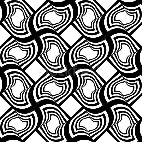 Black and white striped twisted grid Stock photo © Zebra-Finch