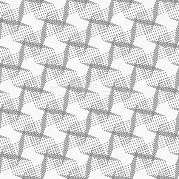 Monochrome pattern with intersecting thin lines forming stars on Stock photo © Zebra-Finch
