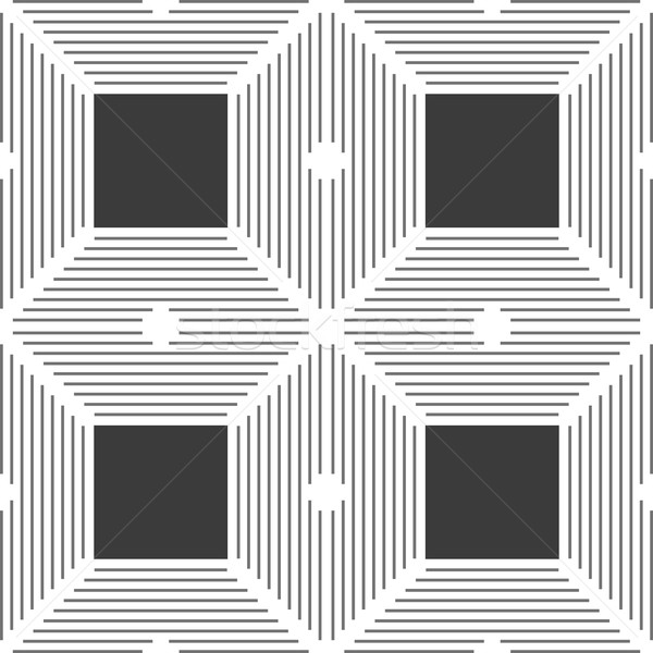 Monochrome pattern with thin gray intersecting lines and black s Stock photo © Zebra-Finch
