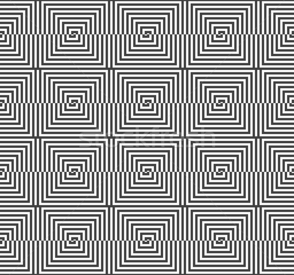 Alternating black and white half squares reflected Stock photo © Zebra-Finch