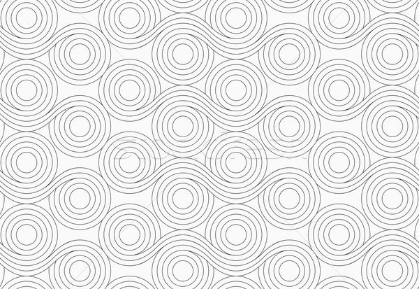 Gray circles with wavy lines merging Stock photo © Zebra-Finch