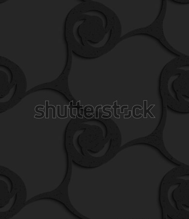 Black textured plastic spirals merging in grid Stock photo © Zebra-Finch