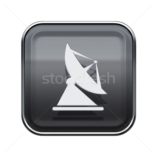 Anteny ikona szary odizolowany biały Zdjęcia stock © zeffss