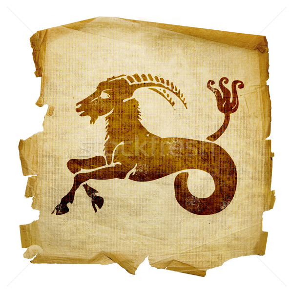 Capricorn zodiac old, isolated on white background. Stock photo © zeffss