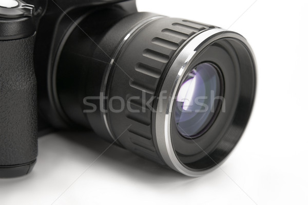Digitalkamera Technologie Glas drücken weiß Studio Stock foto © zeffss