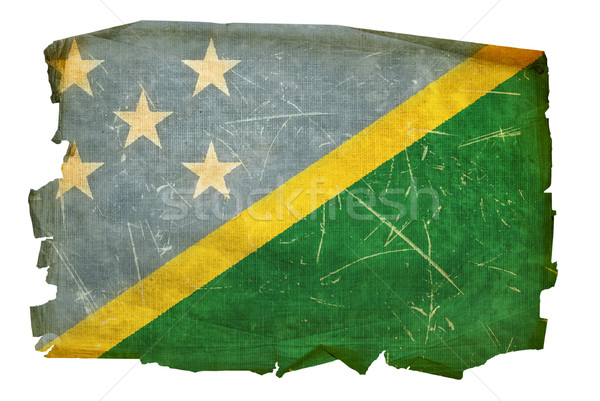 Solomon Islands Flag icon, isolated on white background. Stock photo © zeffss