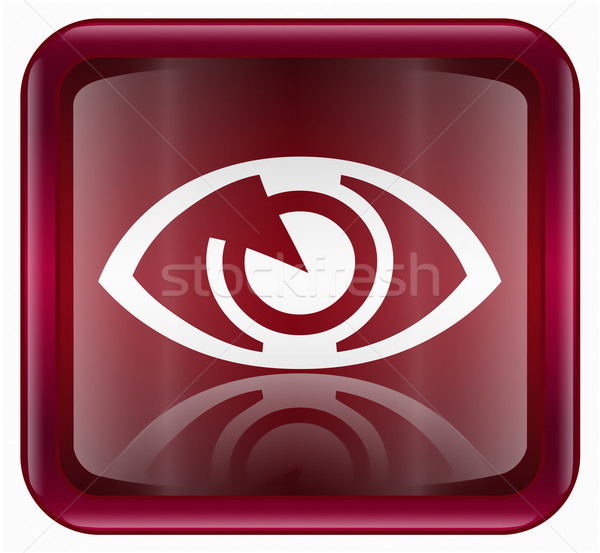 eye icon dark red, isolated on white background. Stock photo © zeffss