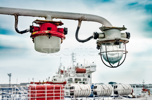 Old lantern light on a ship isolated Stock photo © zeffss