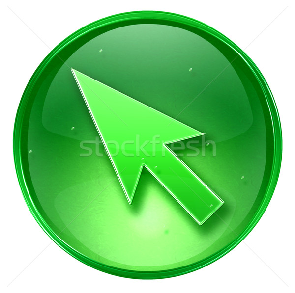 Cursor icono verde aislado blanco ratón Foto stock © zeffss