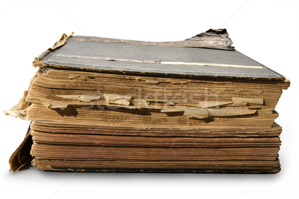 Altes Buch Gravur isoliert weiß Textur Hintergrund Stock foto © zeffss