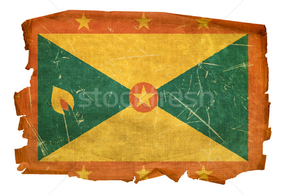 Grenada flag old, isolated on white background Stock photo © zeffss