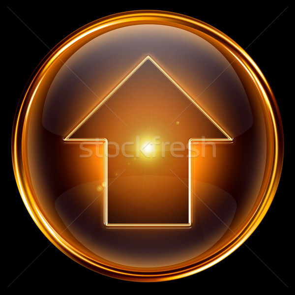 Arrow UP icon golden. Stock photo © zeffss