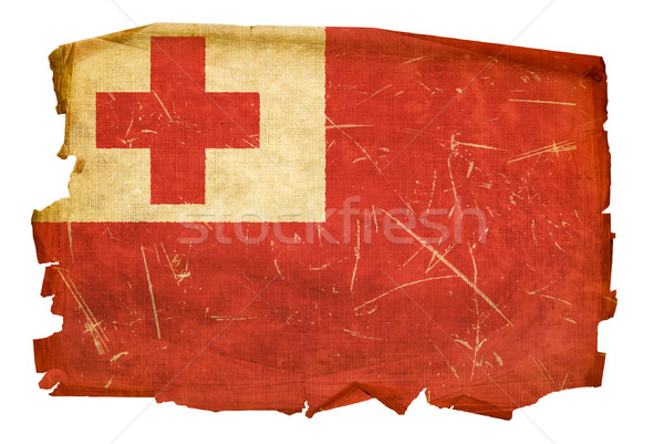 Tonga Flag old, isolated on white background. Stock photo © zeffss