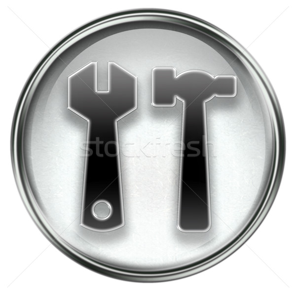 Tools icon grey Stock photo © zeffss