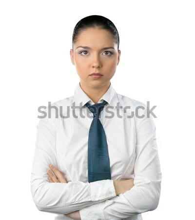 Stock photo: Businesswoman isolated on white background