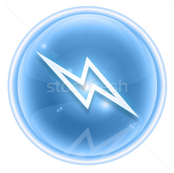 商業照片: 閃電 · 圖標 ·冰· 孤立 ·白· 業務 / lightning icon