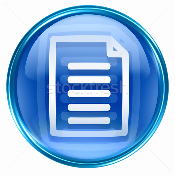 Document icon Blauw geïsoleerd witte business Stockfoto © zeffss