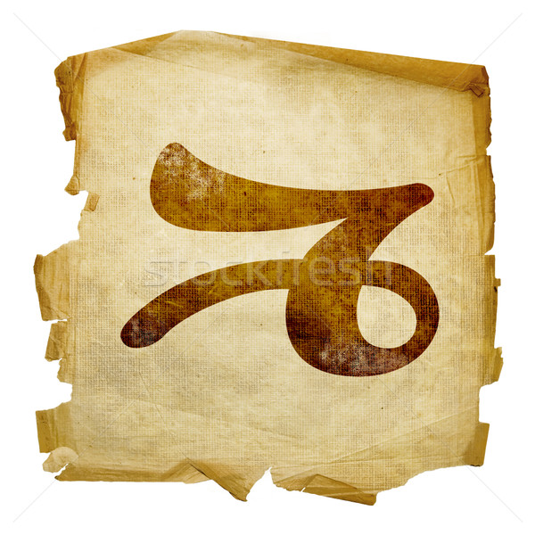 Capricorn zodiac old, isolated on white background. Stock photo © zeffss