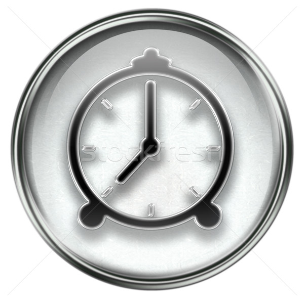 clock icon grey Stock photo © zeffss