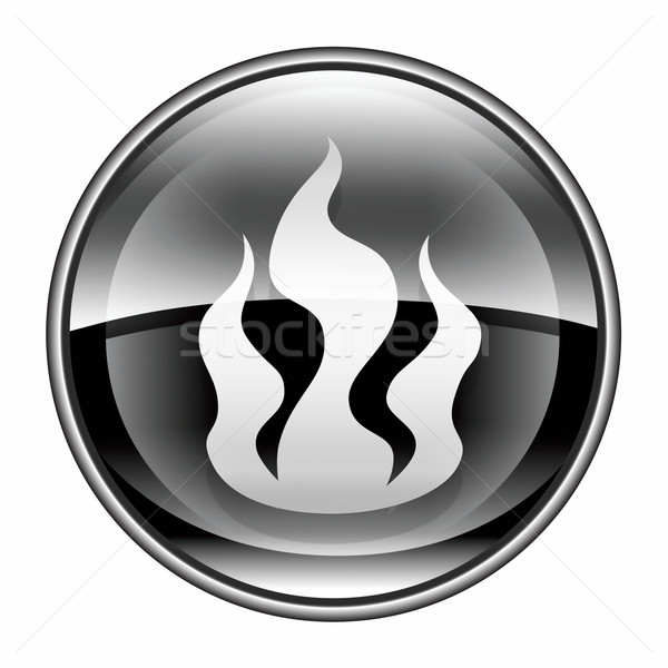 Industry warning sign black, isolated on white background. Stock photo © zeffss